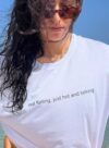 NOT FLIRTING - JUST HOT AND TALKING</br>REGULAR FIT